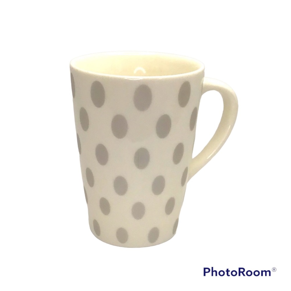 💚 2005 Starbucks White Mug with Grey Pattern
